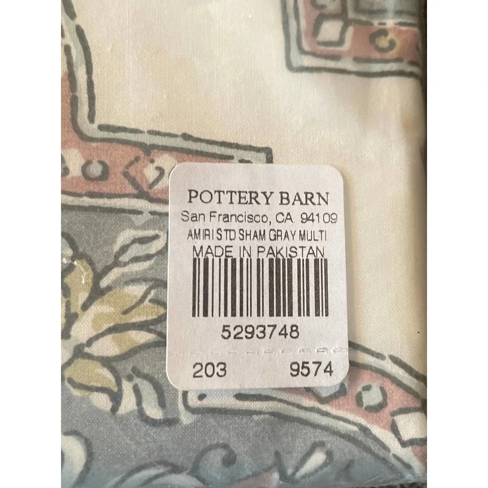 NWT Pottery Barn Organic Cotton pillow sham 26” x 20”